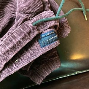 Deep purple cord jogger pant